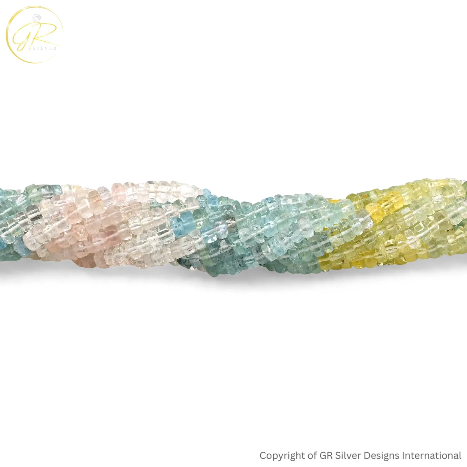 Natural Aquamarine Morganite 5 MM Faceted Hexagon Beads