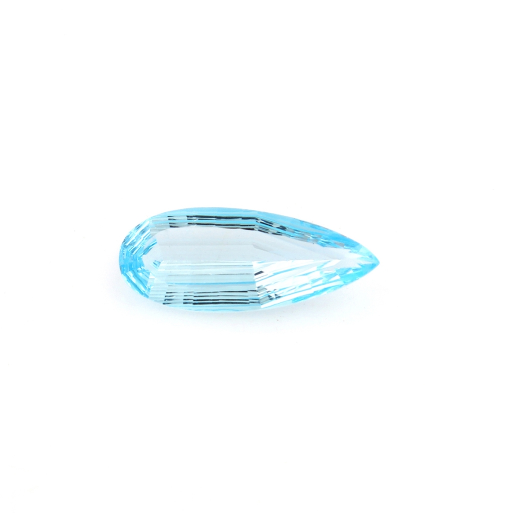 Natural Sky Blue Topaz Pear Shape Faceted Gemstone