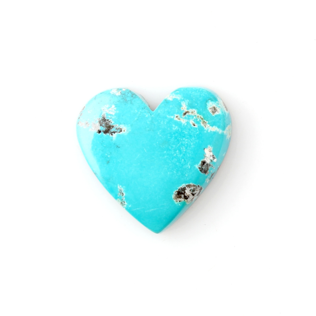 Natural Shattuckite Chrysocolla Gemstone, Heart Cabochon Chrysocolla Stone
