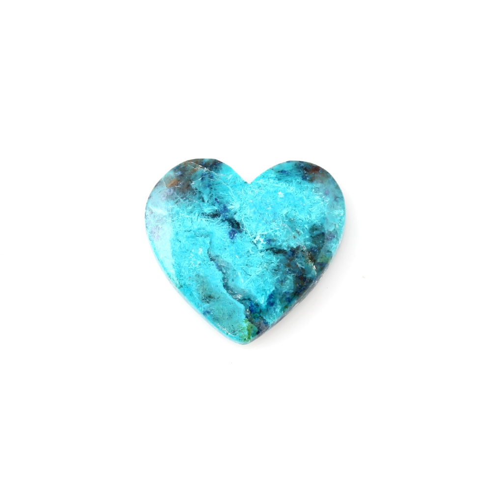 Natural Chrysocolla Gemstone, 20.61ct Shattuckite Chrysocolla Stone