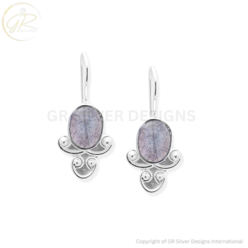 925 Sterling Silver Labradorite Boho Earrings for Wedding Gifts