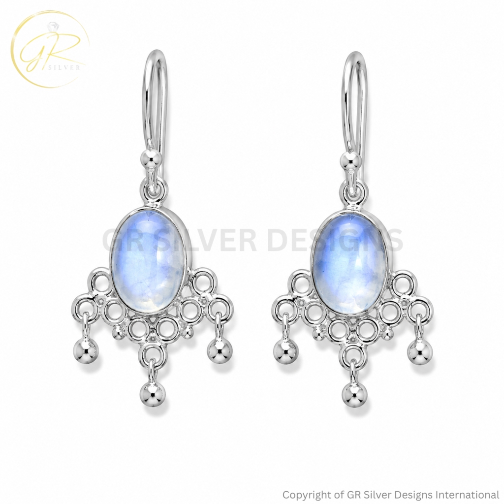 Rainbow Moonstone Earrings