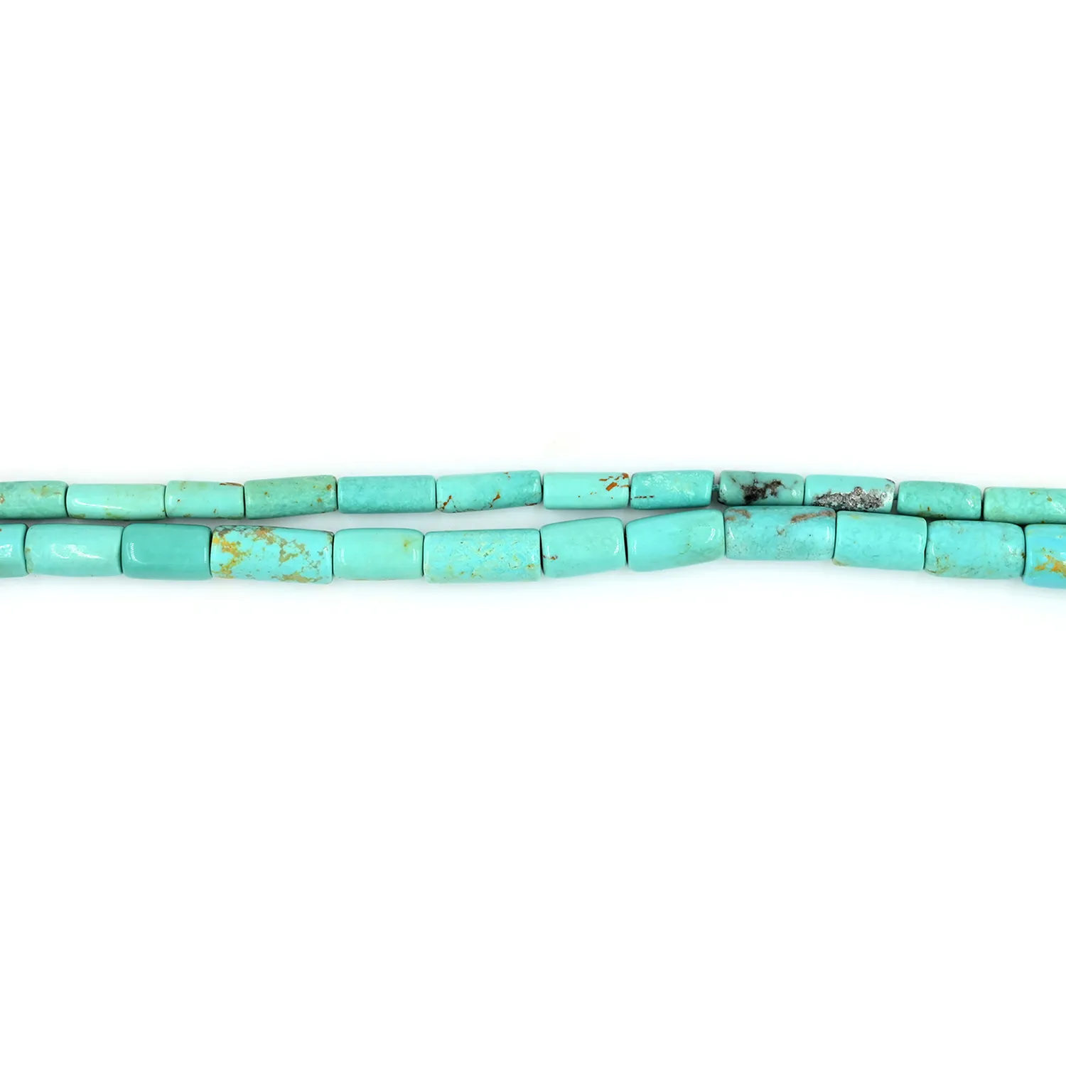 American Turquoise Smooth Tube Beads 19-Inch Strand (4X6 to 7X18 MM Assorted)