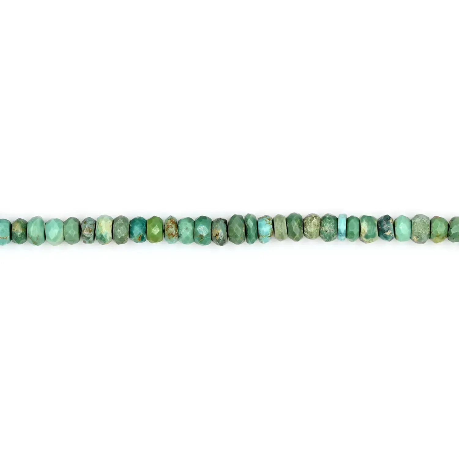 American Turquoise 4-5mm Rondelle Beads 13 Inch Strand