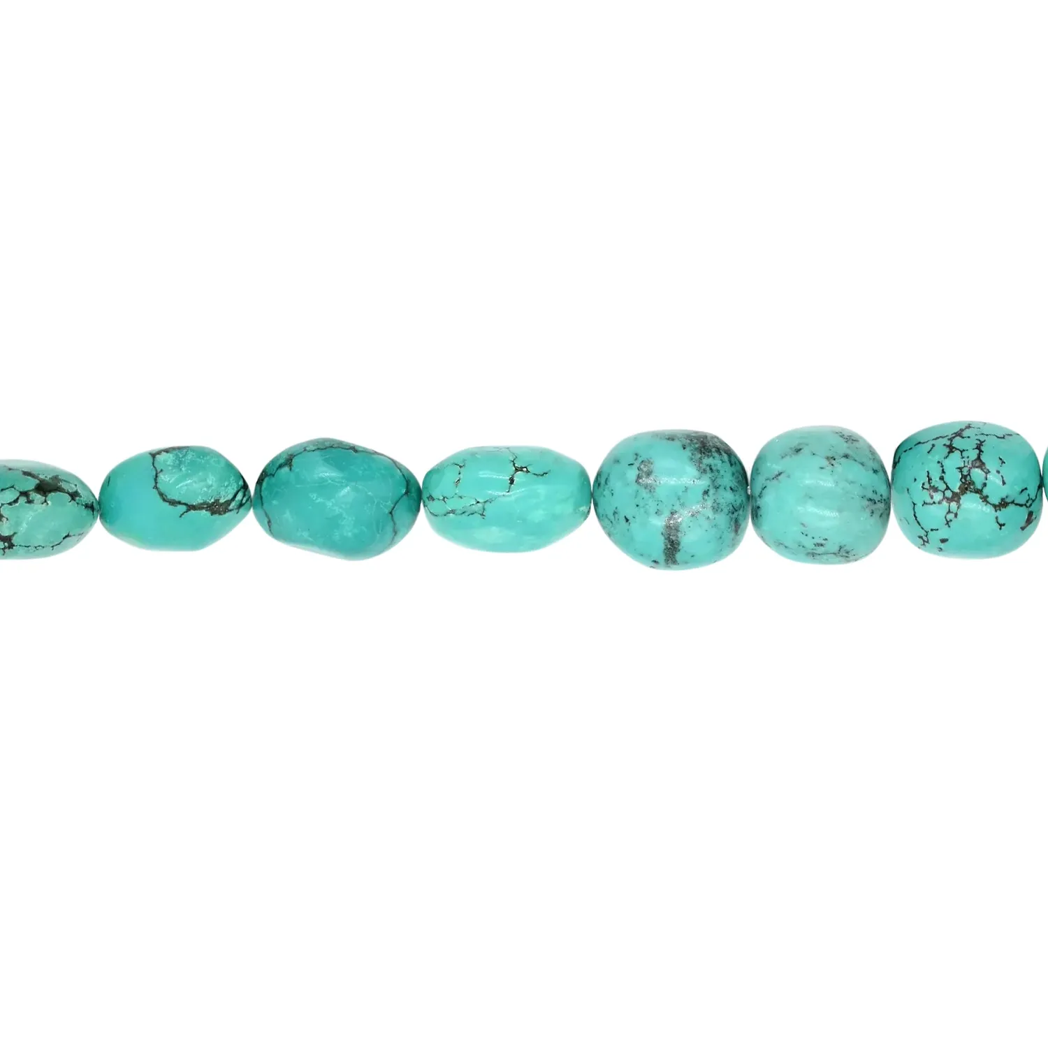 Tibetan Turquoise Plain Mix Tumbled Beads 15 Inch Strand