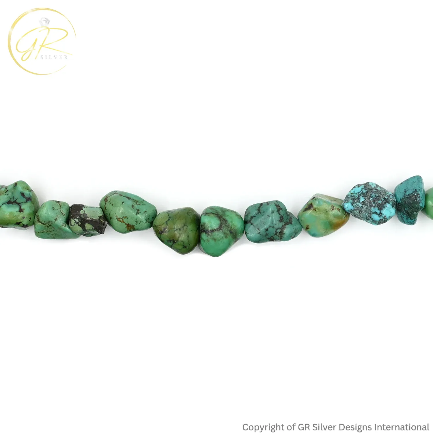Natural Tibetan Turquoise Freeform Tumble Nugget Beads 20 Inch Strand