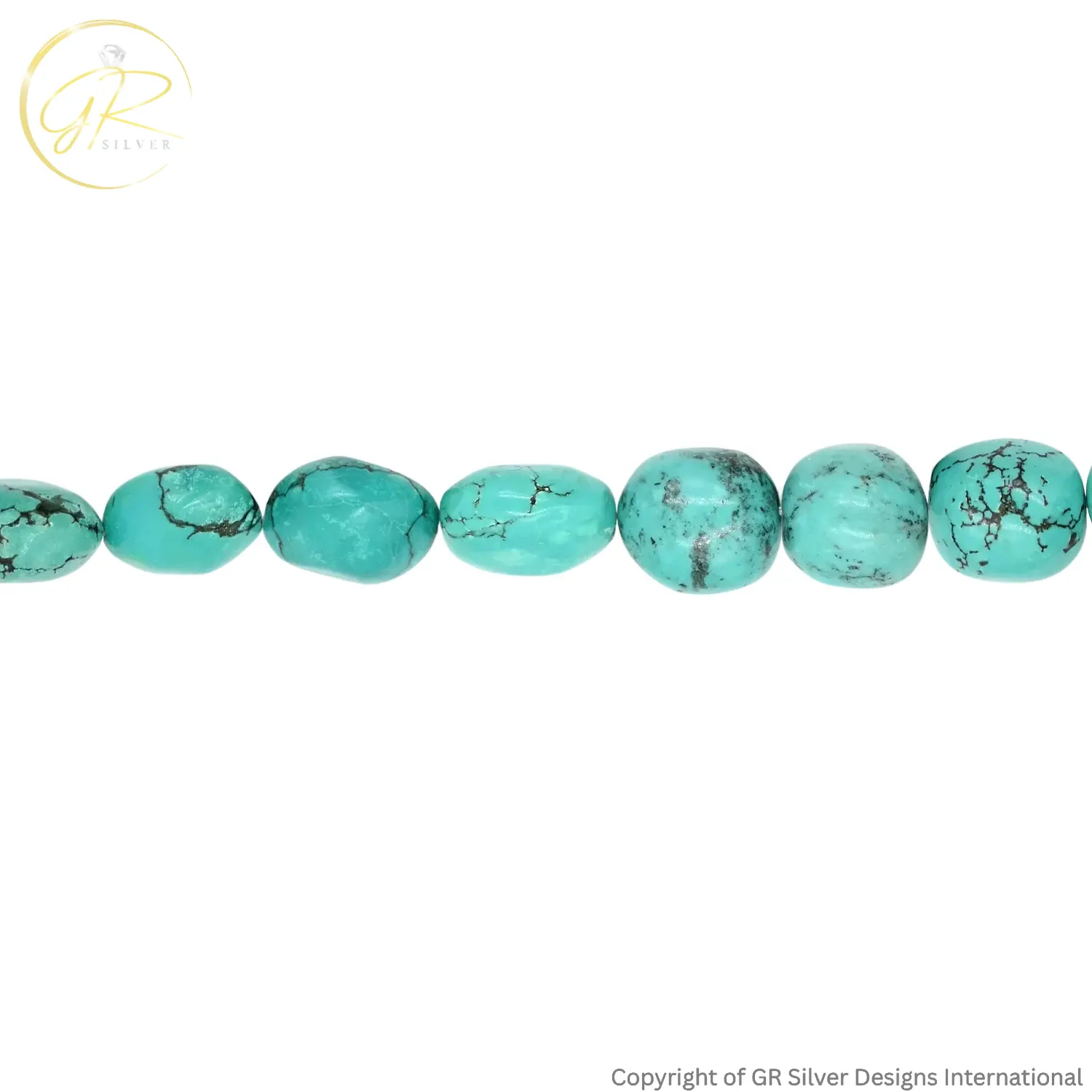 Natural Tibetan Turquoise Freeform Plain Tumbled Nugget Beads 15 Inch Strand