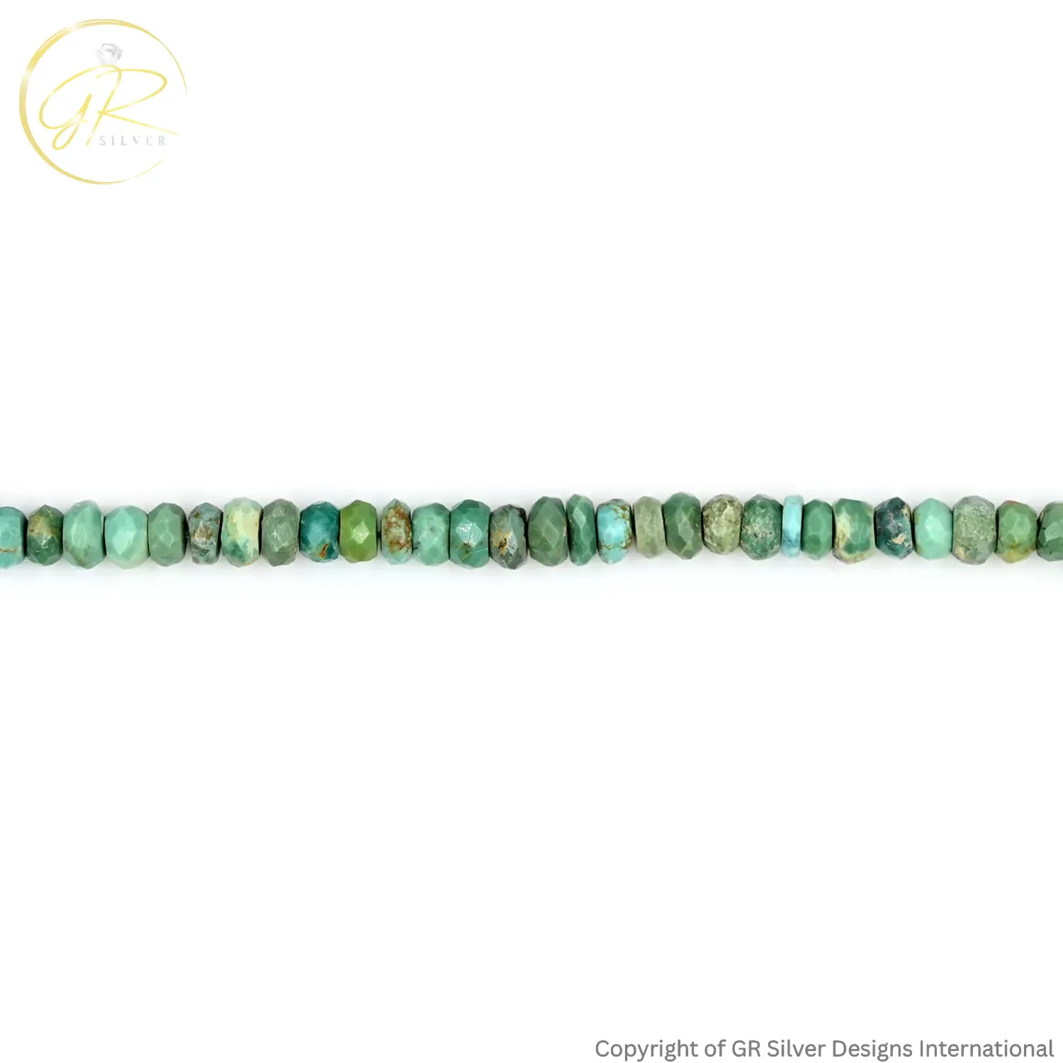 Natural American Turquoise 4–5 MM Faceted Rondelle Beads 13 Inch Strand