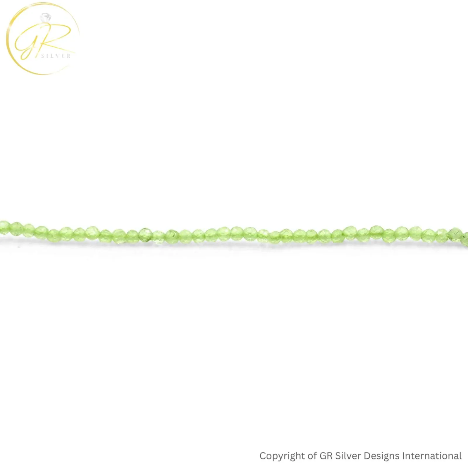 Natural Peridot 2.25 MM Rondelle Faceted Beads 12.5 Inch Strand