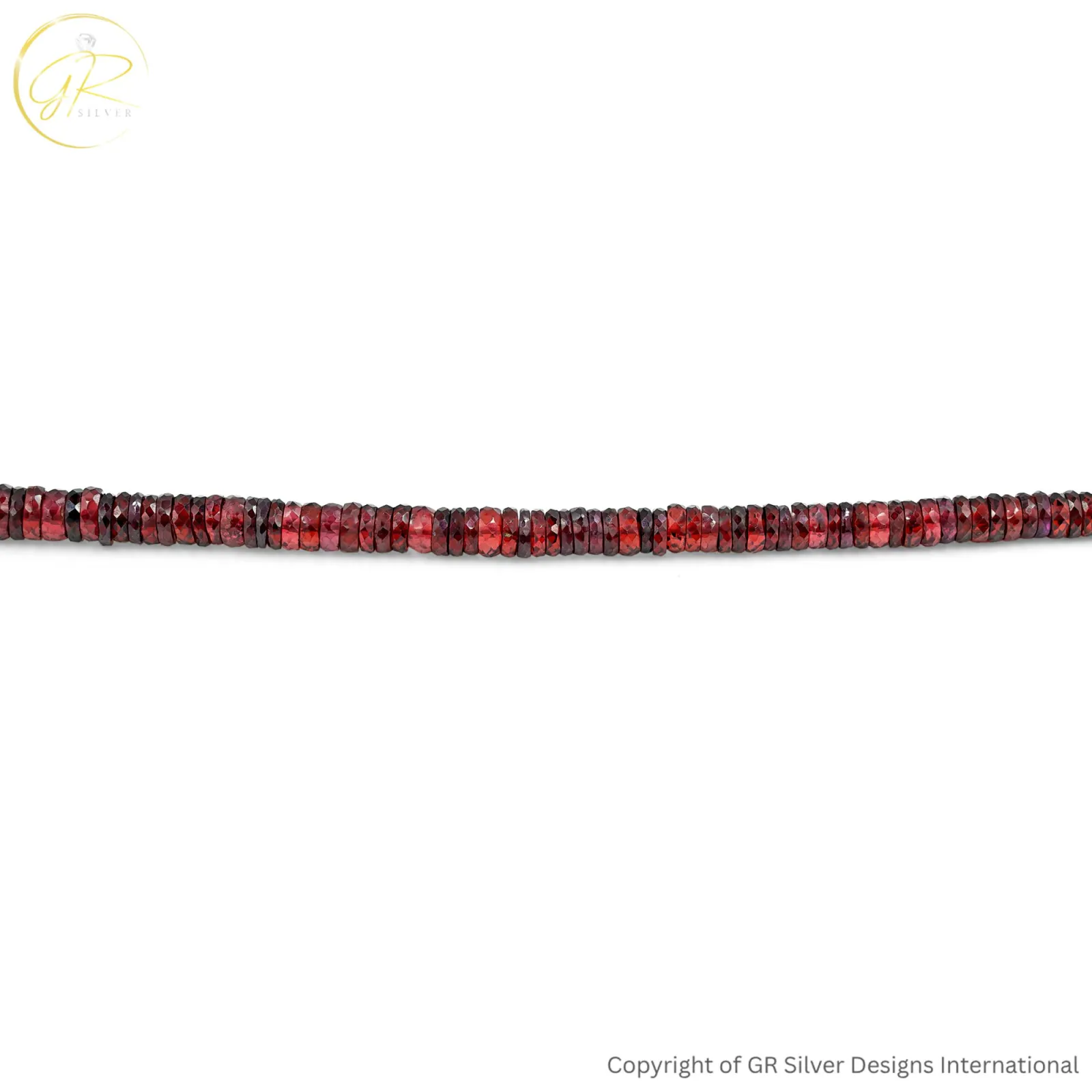Red Garnet Rondelle Beads 7mm