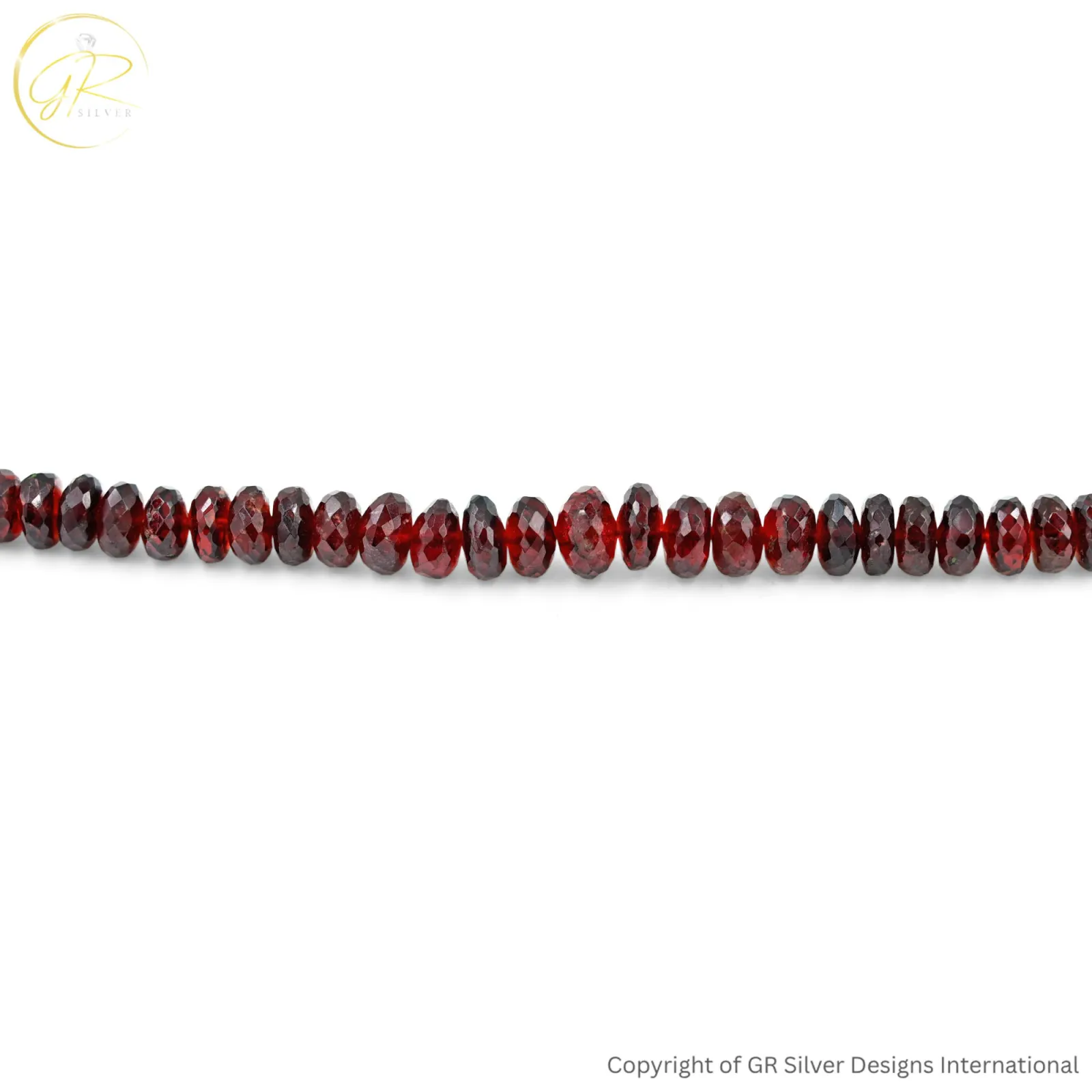 Natural Red Garnet 6-8 MM Rondelle Faceted 16 Inch Beads Strand