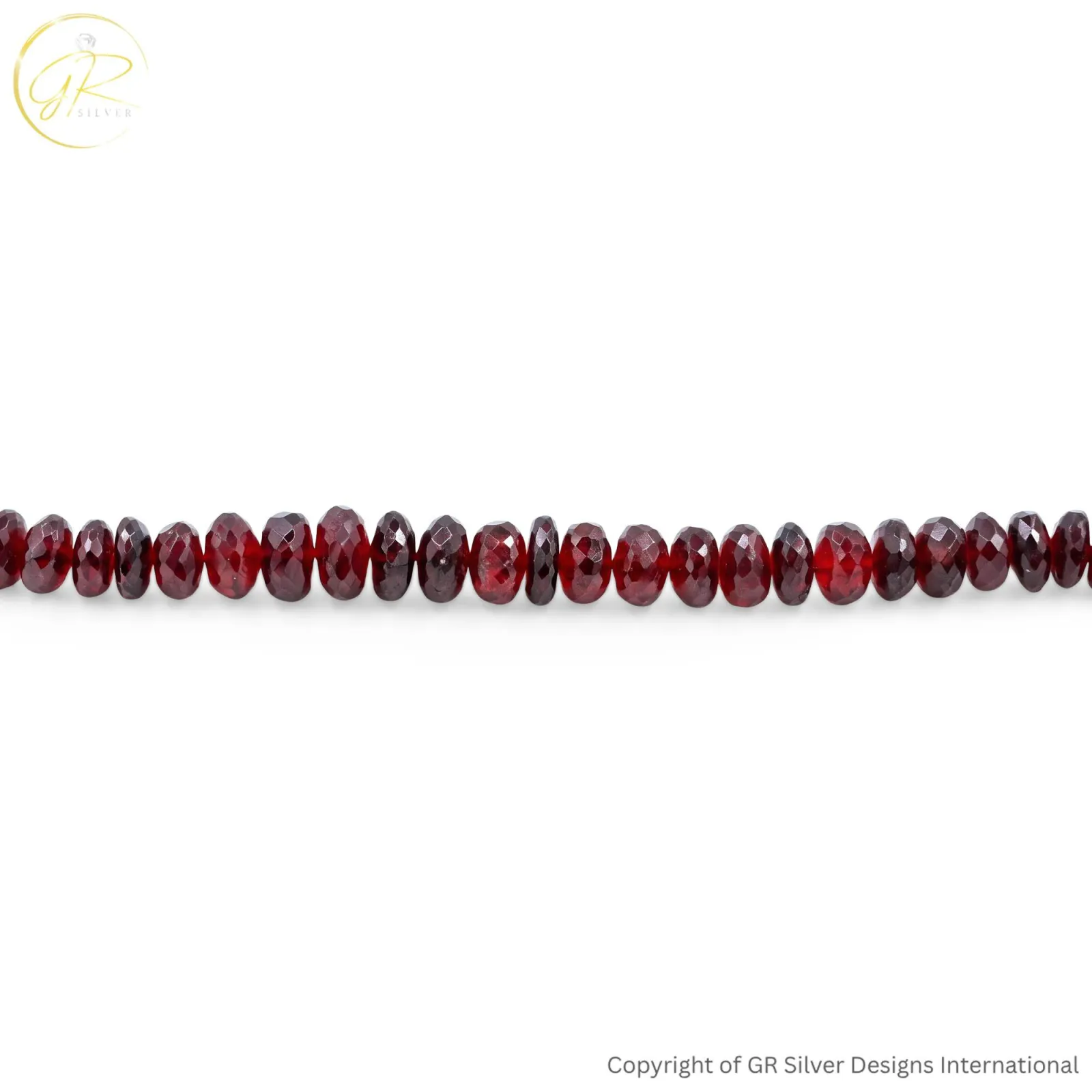 Red Garnet Rondelle Beads 7mm
