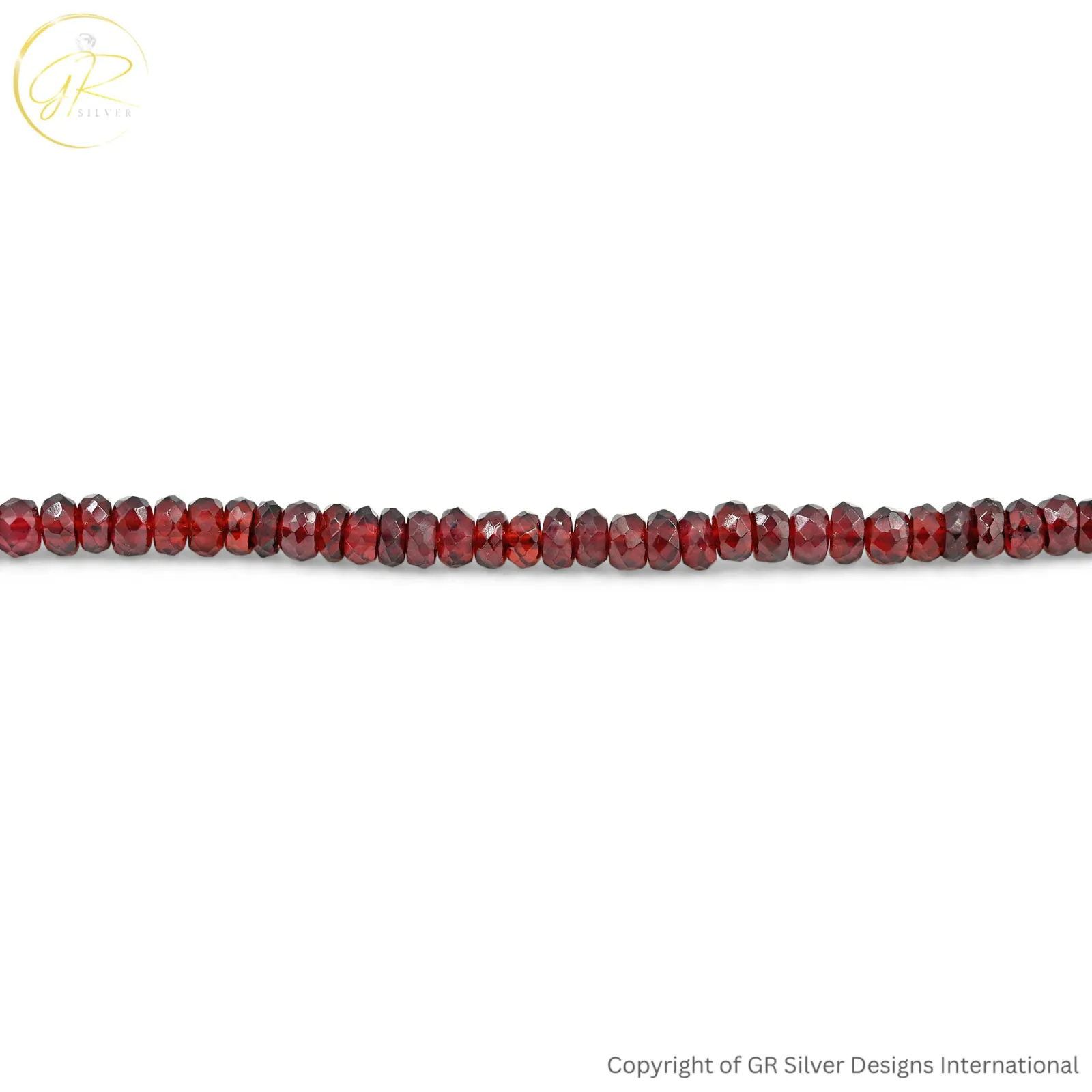 Natural Red Garnet 4-5 MM Rondelle Faceted 13 Inch Beads Strand