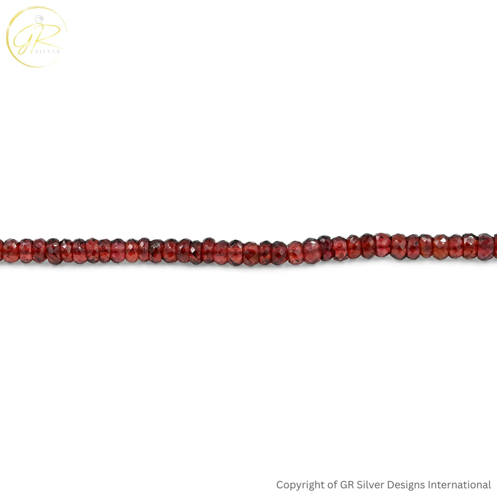 Natural Red Garnet 5 MM Rondelle Faceted 13 Inch Beads Strand