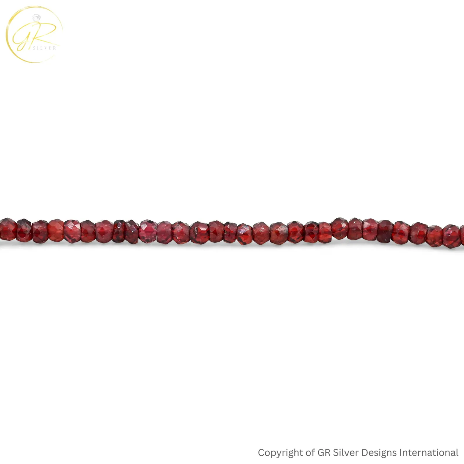 Natural Red Garnet 4.50 MM Rondelle Faceted 13 Inch Beads Strand
