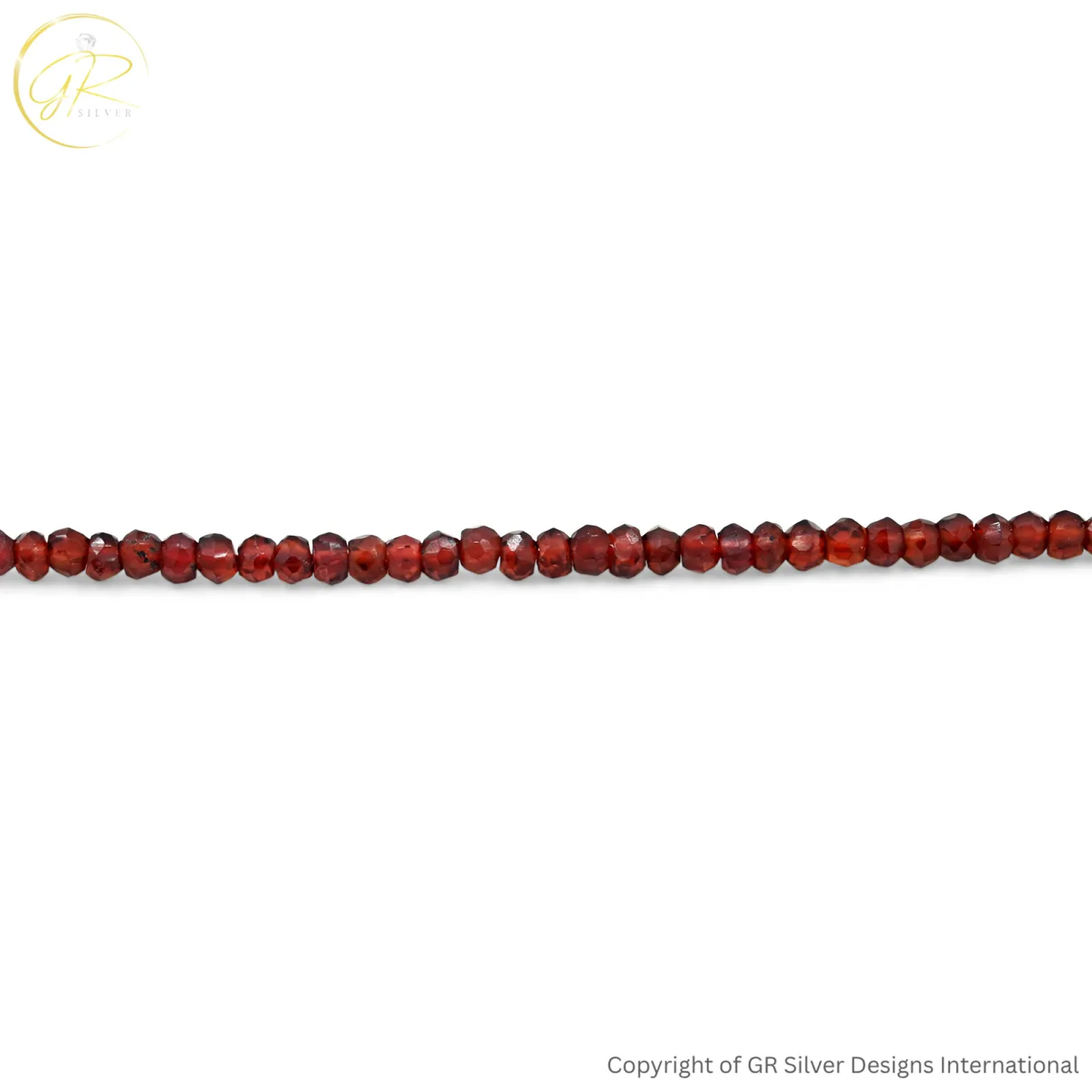 Natural Red Garnet 4 MM Rondelle Faceted 13 Inch Beads Strand