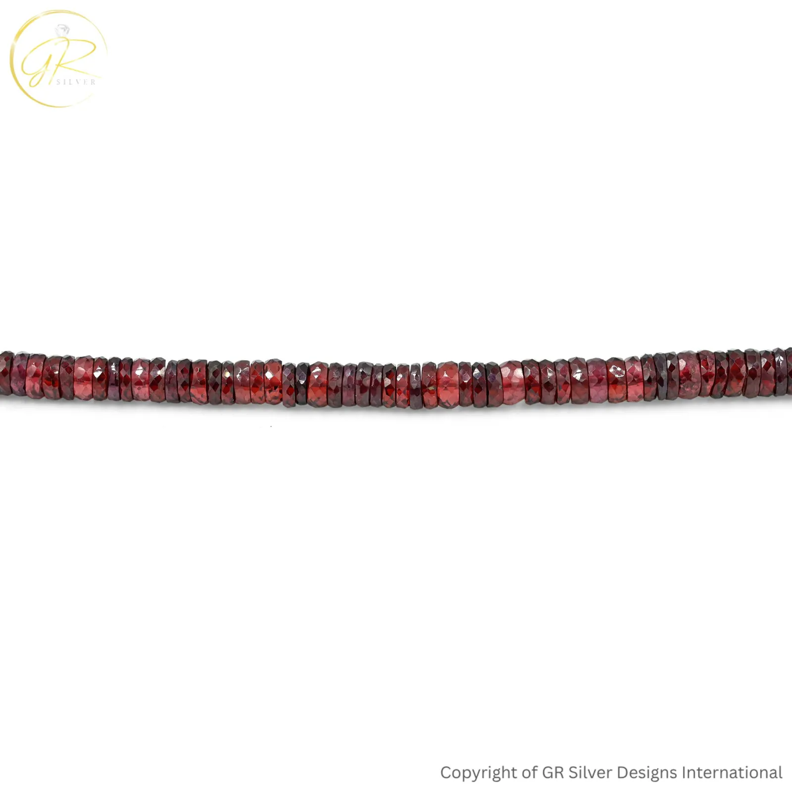 Natural Red Garnet 4–5mm Faceted Tyre Rondelle Beads 15 Inch Strand