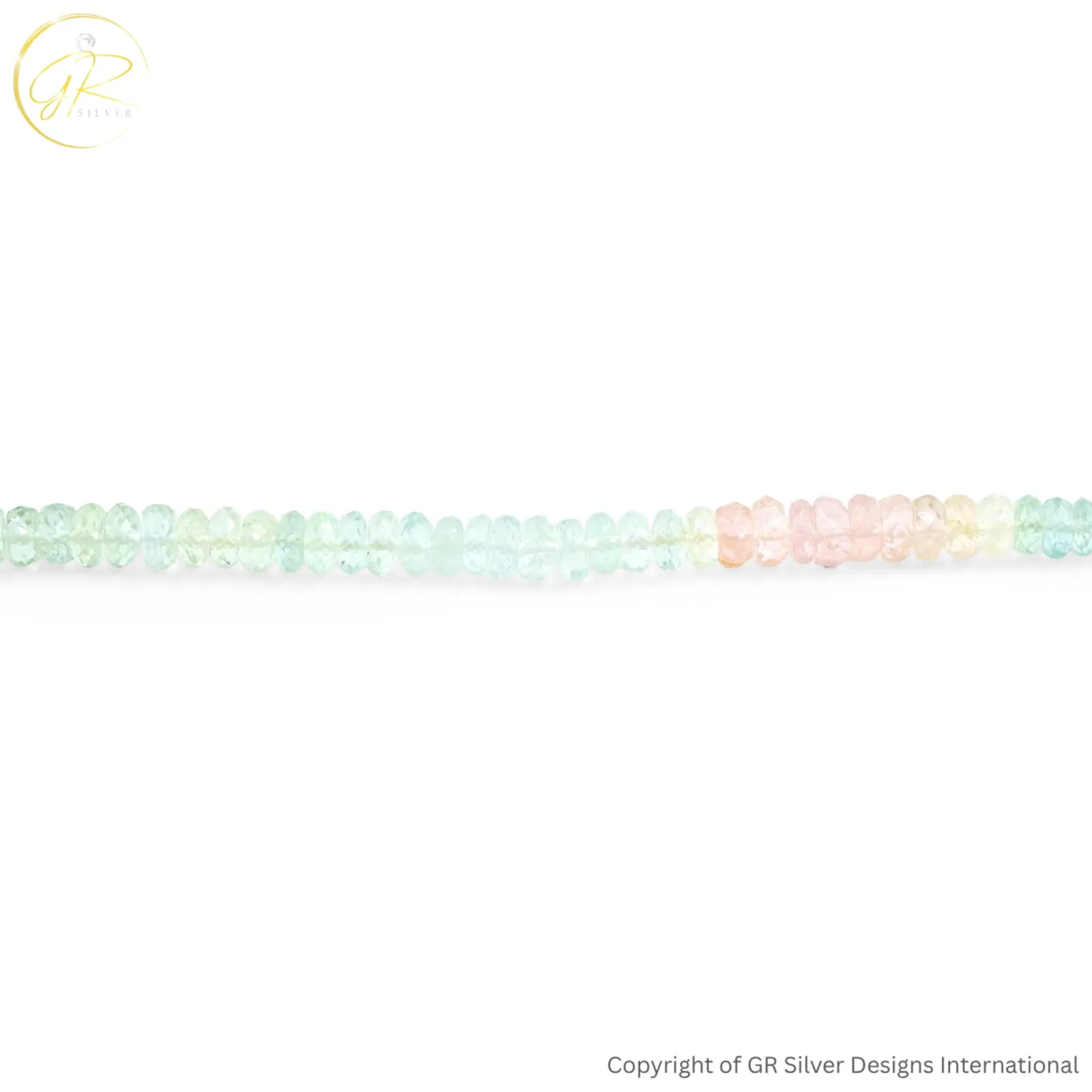 Natural Aquamarine Morganite 5-6 MM Rondelle Faceted Beads 16 Inch Strand