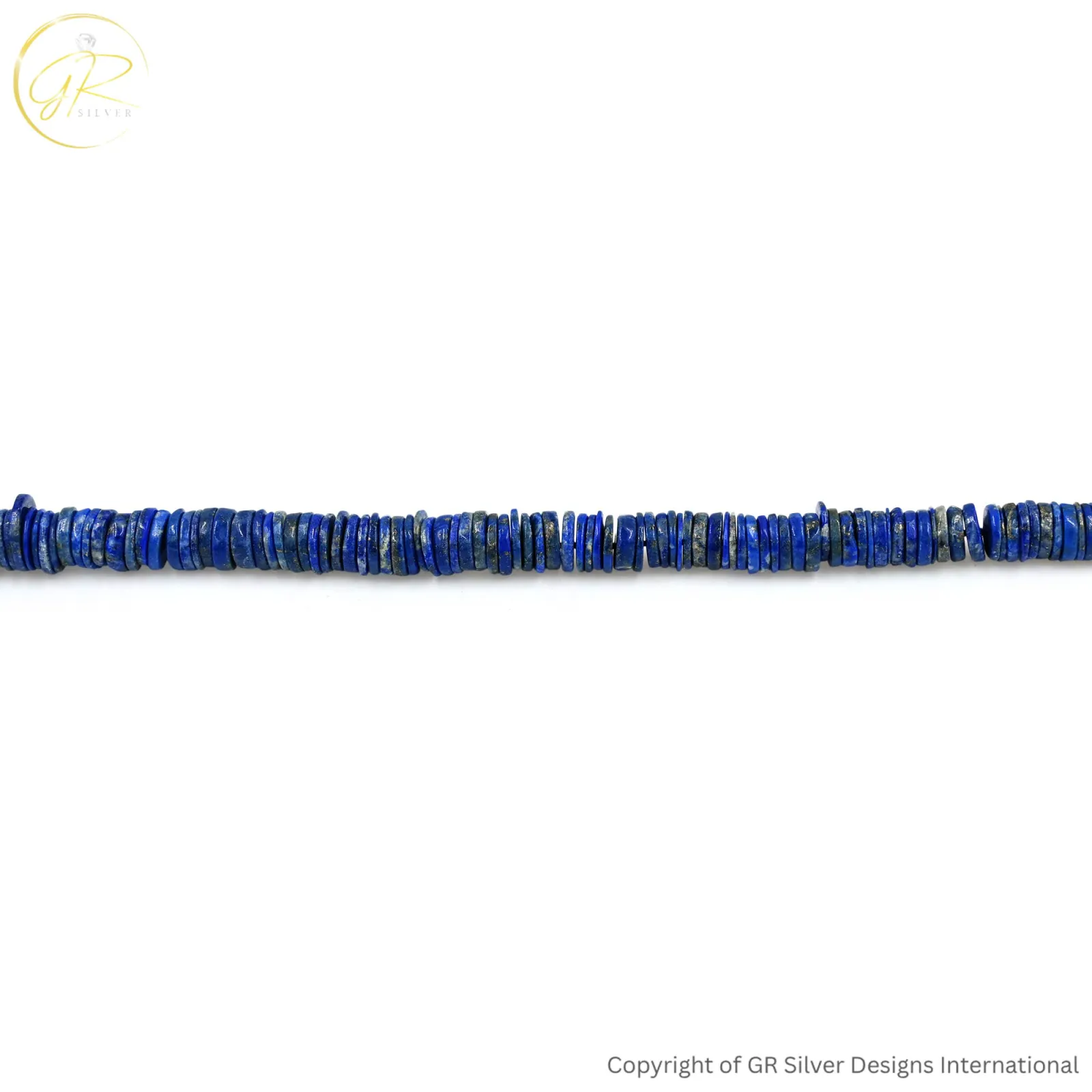 Natural Lapis Lazuli 4–8 MM Coin Faceted Beads 14 Inch Strand