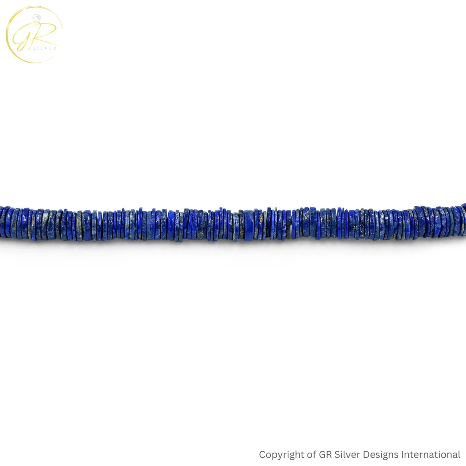 Natural Lapis Lazuli 5-7 MM Smooth Coin Beads 14 Inch Strand