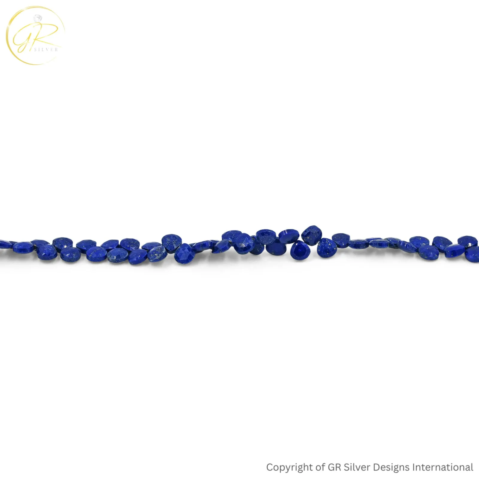 Natural Lapis Lazuli 6 MM Heart Cut Faceted Beads 8 Inch Strand