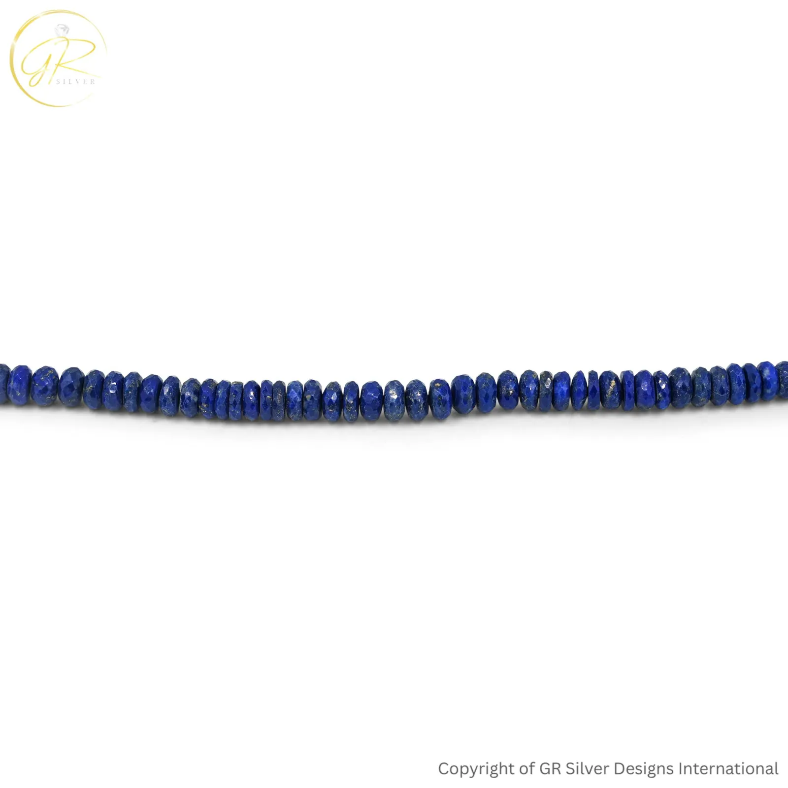Natural Lapis Lazuli 6–8 MM Rondelle Faceted Beads 16 Inch Strand