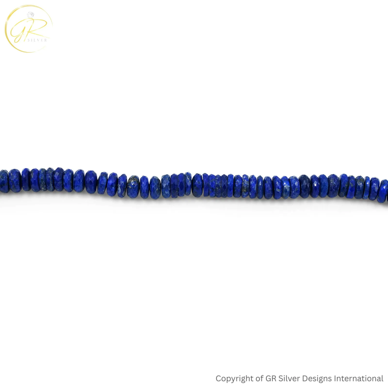 Natural Lapis Lazuli 6-7 MM Rondelle Faceted Gemstone Beads