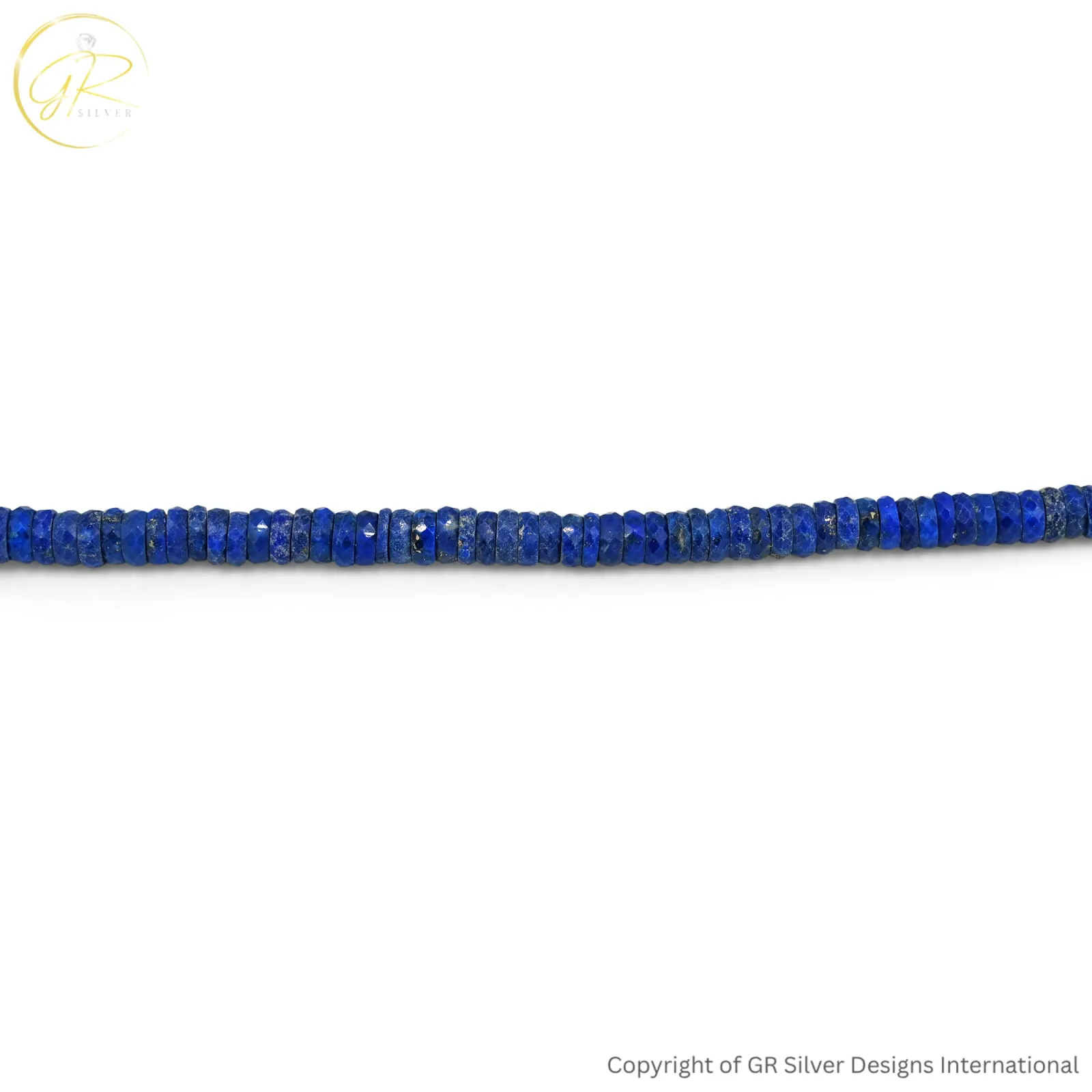 Natural Lapis Lazuli 4–6 MM Tyre Rondelle Beads 14 Inch Strand
