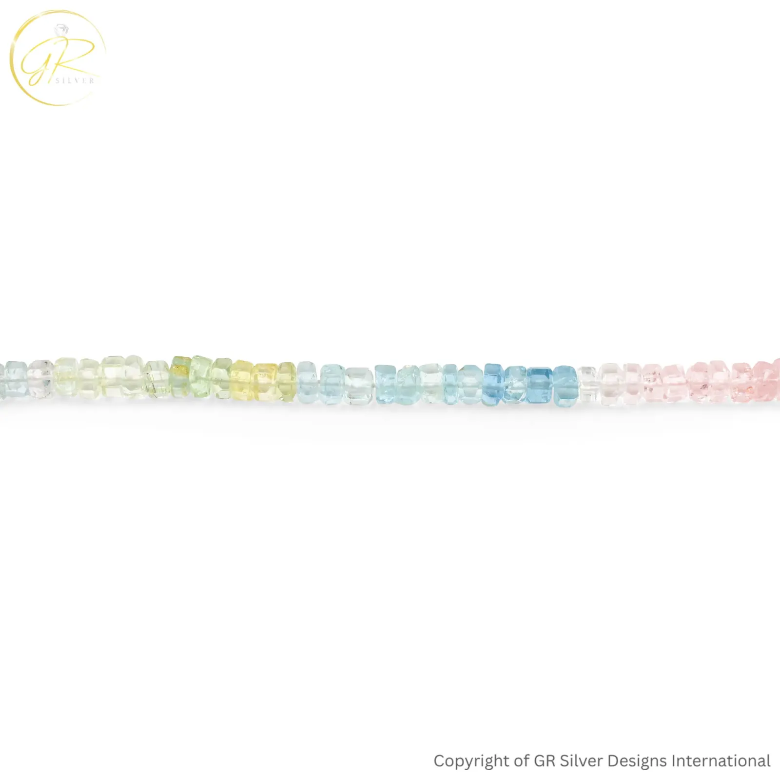 Natural Aquamarine Morganite 4–5 MM Faceted Hexagon Beads